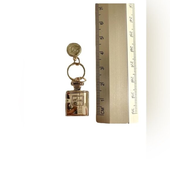 Authentic Chanel Double Sided Perfume Bottle Logo Charm & Small Blank Ca… - Picture 3 of 6